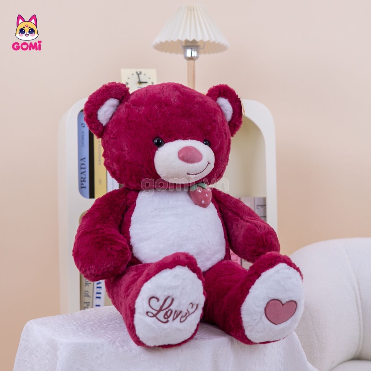 Gấu Bông Teddy Ngực Quả Dâu