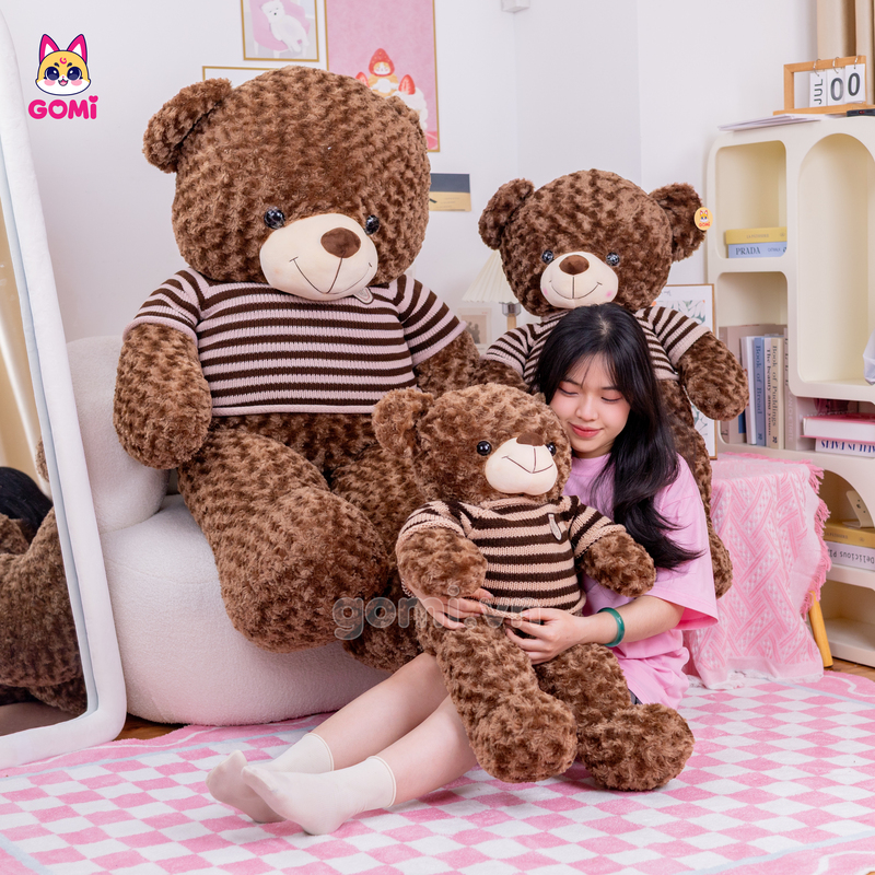 Gấu Bông Teddy Xoắn Nâu