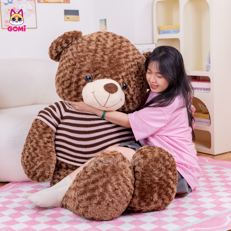 Gấu Bông Teddy Xoắn Nâu