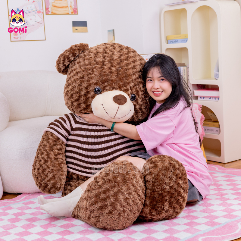 Gấu Bông Teddy Xoắn Nâu