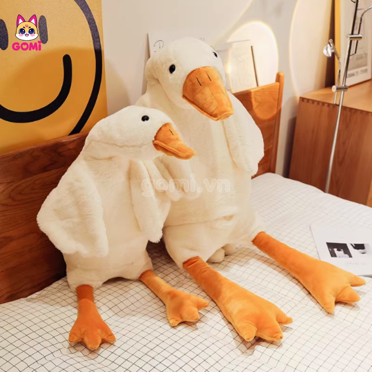 Gấu Bông Vịt Trắng Nằm